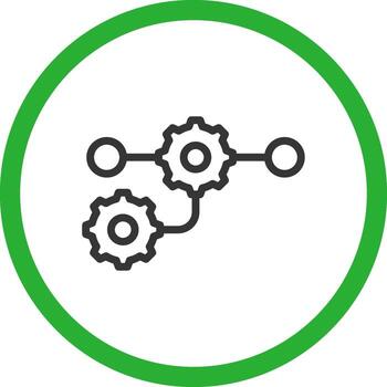 Workflow Process Creative Icon Design vector