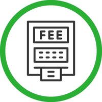 ATM Fees Creative Icon Design vector