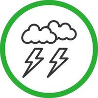 Lightning Creative Icon Design vector