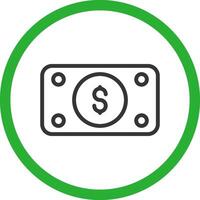 Money Bill Wave Creative Icon Design vector