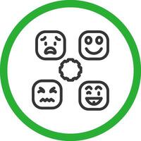 Perceiving Emotions Creative Icon Design vector