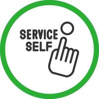 Self Service Creative Icon Design vector