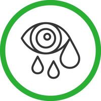 Watery Eyes Creative Icon Design vector