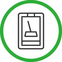 Cleaner Mobile App Creative Icon Design vector