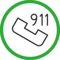 Call 911 Creative Icon Design vector