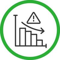 Market Risk Creative Icon Design vector
