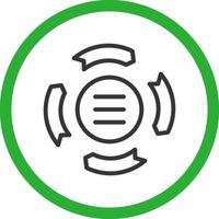 Circle Arrow Process Creative Icon Design vector