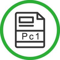 PC1 Creative Icon Design vector