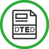 DTED Creative Icon Design vector