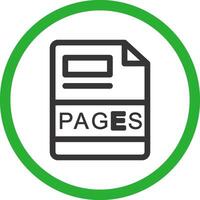 PAGES Creative Icon Design vector