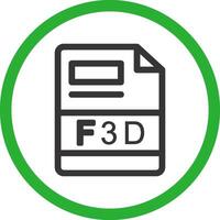 F3D Creative Icon Design vector