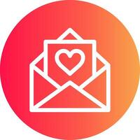 diseño de icono creativo de carta de amor vector