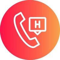 Emergency Call Creative Icon Design vector