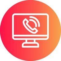 Phone Call Creative Icon Design vector