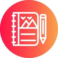 Sketchbook Creative Icon Design vector