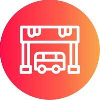 Bus Stop Creative Icon Design vector