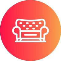 Sofa Creative Icon Design vector