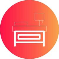 Bedside Table Creative Icon Design vector