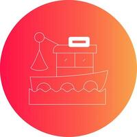 Fishing Boat Creative Icon Design vector