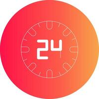 Diseño de icono creativo las 24 horas. vector