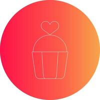 Valentines Cake Creative Icon Design vector