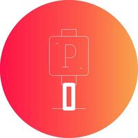Parking Sign Creative Icon Design vector