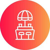 Beach Bar Creative Icon Design vector