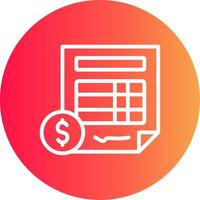 Invoice Creative Icon Design vector