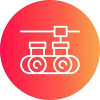 Conveyor Belt Creative Icon Design vector