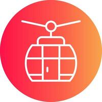 Cable Car Creative Icon Design vector