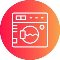 Washing Machine Creative Icon Design vector