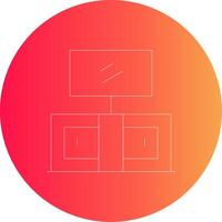 Tv Stand Creative Icon Design vector