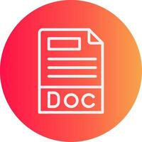 Doc File Format Creative Icon Design vector