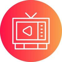 Watching TV Creative Icon Design vector