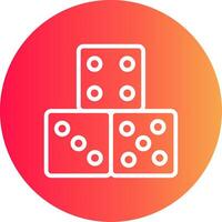 Domino Piece Creative Icon Design vector