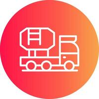 Mixer Truck Creative Icon Design vector