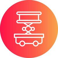 Scissor Lift Creative Icon Design vector