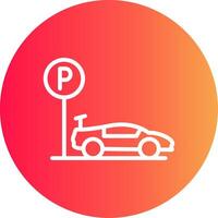 Parking Area Creative Icon Design vector