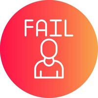 Fail Creative Icon Design vector