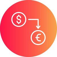 Currency Exchange Creative Icon Design vector