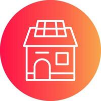 Solar House Creative Icon Design vector