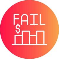 Business Fail Creative Icon Design vector