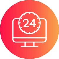 24 7 Monitoring Creative Icon Design vector