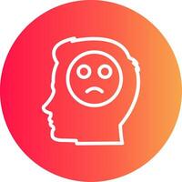 Emotions Sad Creative Icon Design vector