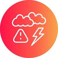 Weather Alert Creative Icon Design vector