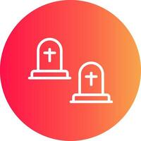 Cemetery Creative Icon Design vector