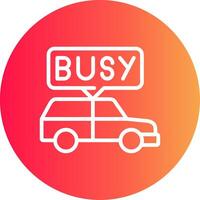 Busy Taxi Creative Icon Design vector