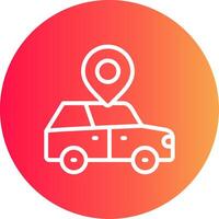 Car Location Creative Icon Design vector