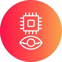 Eye Augmentation Creative Icon Design vector
