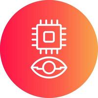 Eye Augmentation Creative Icon Design vector